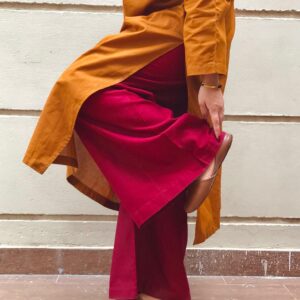 Pant Plazo Bottom (Crimson-001)